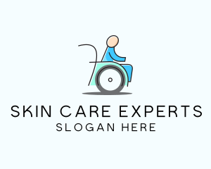 Wheelchair Disability Care logo design