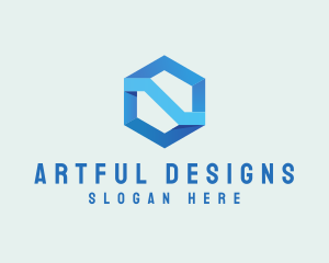 Corporate Geometric Hexagon logo design