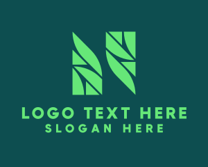 Forest - Green Garden Letter N logo design