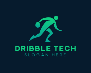 Athlete Basketball Dribble logo design