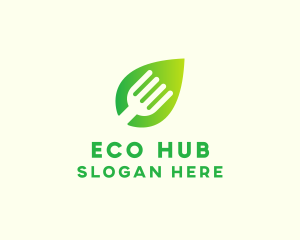 Ecosystem - Organic Food Fork logo design