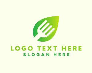 Organic Food Fork  logo design