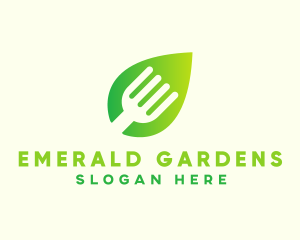 Organic Food Fork  logo design