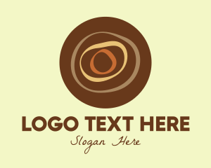Logging - Brown Hardwood Log logo design