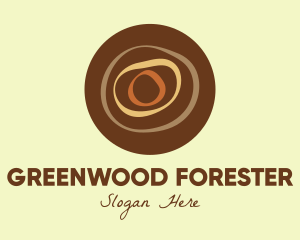 Forester - Brown Hardwood Log logo design