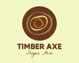 Brown Hardwood Log logo design