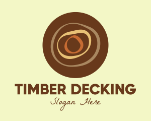 Brown Hardwood Log logo design