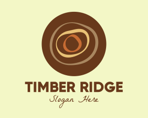 Logging - Brown Hardwood Log logo design