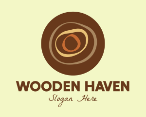 Log - Brown Hardwood Log logo design