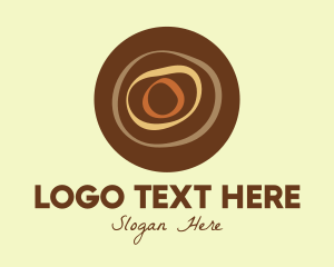 Brown Hardwood Log Logo