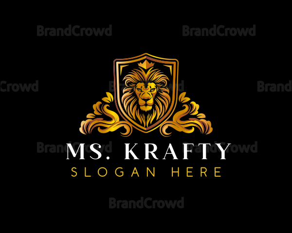 Luxury Monarch Lion Logo