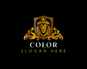 Feline - Luxury Monarch Lion logo design