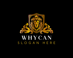 Luxury Monarch Lion logo design
