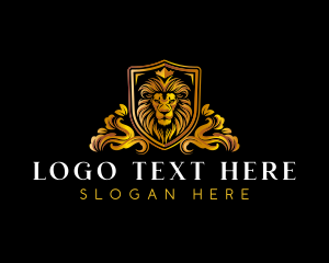 Insurance - Luxury Monarch Lion logo design