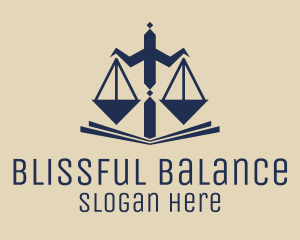 Legal Scales of Justice logo design