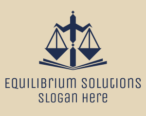 Balance - Legal Scales of Justice logo design