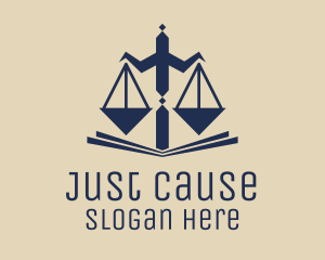 Justice - Legal Scales of Justice logo design
