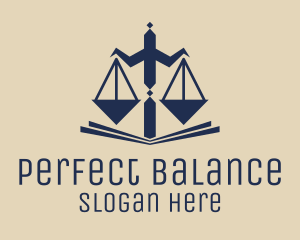 Legal Scales of Justice logo design