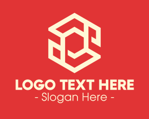 Hexagonal - Digital White Hexagon logo design