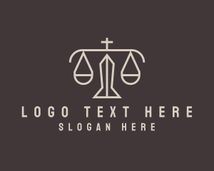 Weighing Scale - Legal Counsel Scale logo design