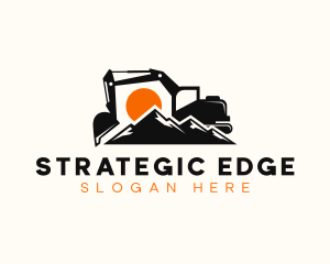 Digger - Machinery Excavator Backhoe logo design