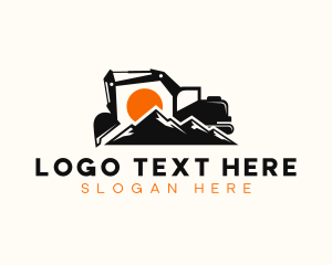 Digger - Machinery Excavator Backhoe logo design