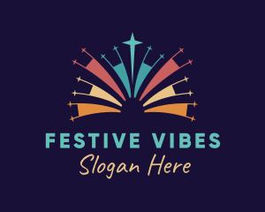 Festival Celebration Fireworks logo design