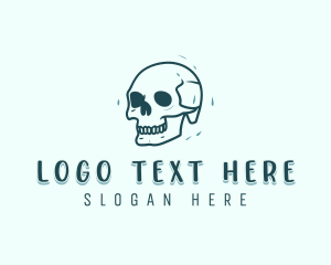 Spooky Skull Skeleton Logo