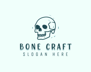 Bones - Spooky Skull Skeleton logo design