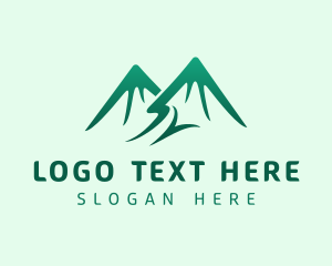 Alpine - Green Alpine Mountain logo design