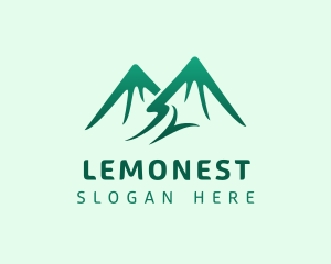 Green Alpine Mountain Logo