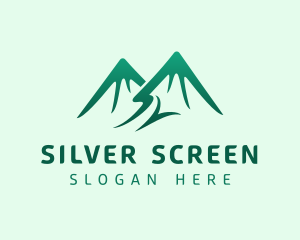 Green Alpine Mountain Logo