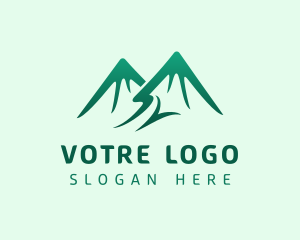 Mountaineer - Green Alpine Mountain logo design