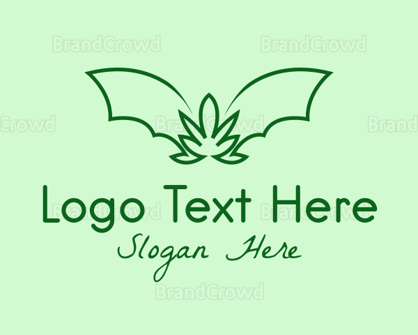 Green Bat Marijuana Logo