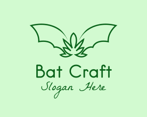 Green Bat Marijuana logo design