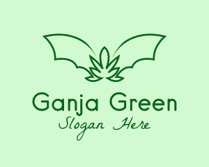 Green Bat Marijuana logo design