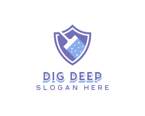 Squeegee Cleaning Shield logo design