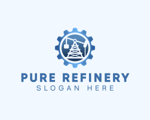 Oil Rig Industrial logo design