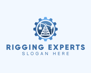 Oil Rig Industrial logo design