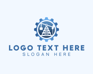 Gear - Oil Rig Industrial logo design