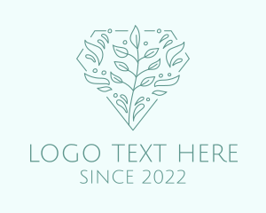 Farming - Green Plant Diamond logo design