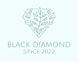 Green Plant Diamond logo design