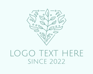 Gardener - Green Plant Diamond logo design