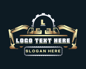 Excavator Digging Construction Logo