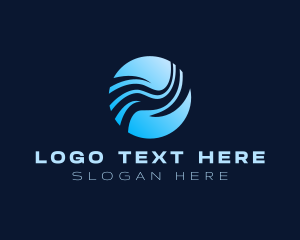 Professional - Wave Fluid Business logo design