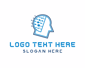Digital - Digital AI Brain logo design
