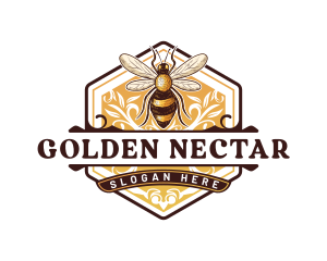 Mead - Organic Honey Bee Hive logo design