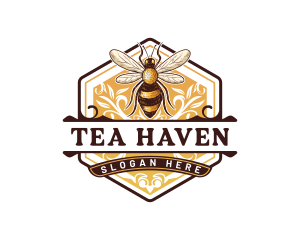 Organic Honey Bee Hive logo design