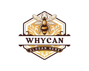 Apiary - Organic Honey Bee Hive logo design