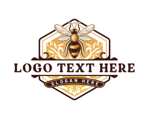 Organic Honey Bee Hive Logo